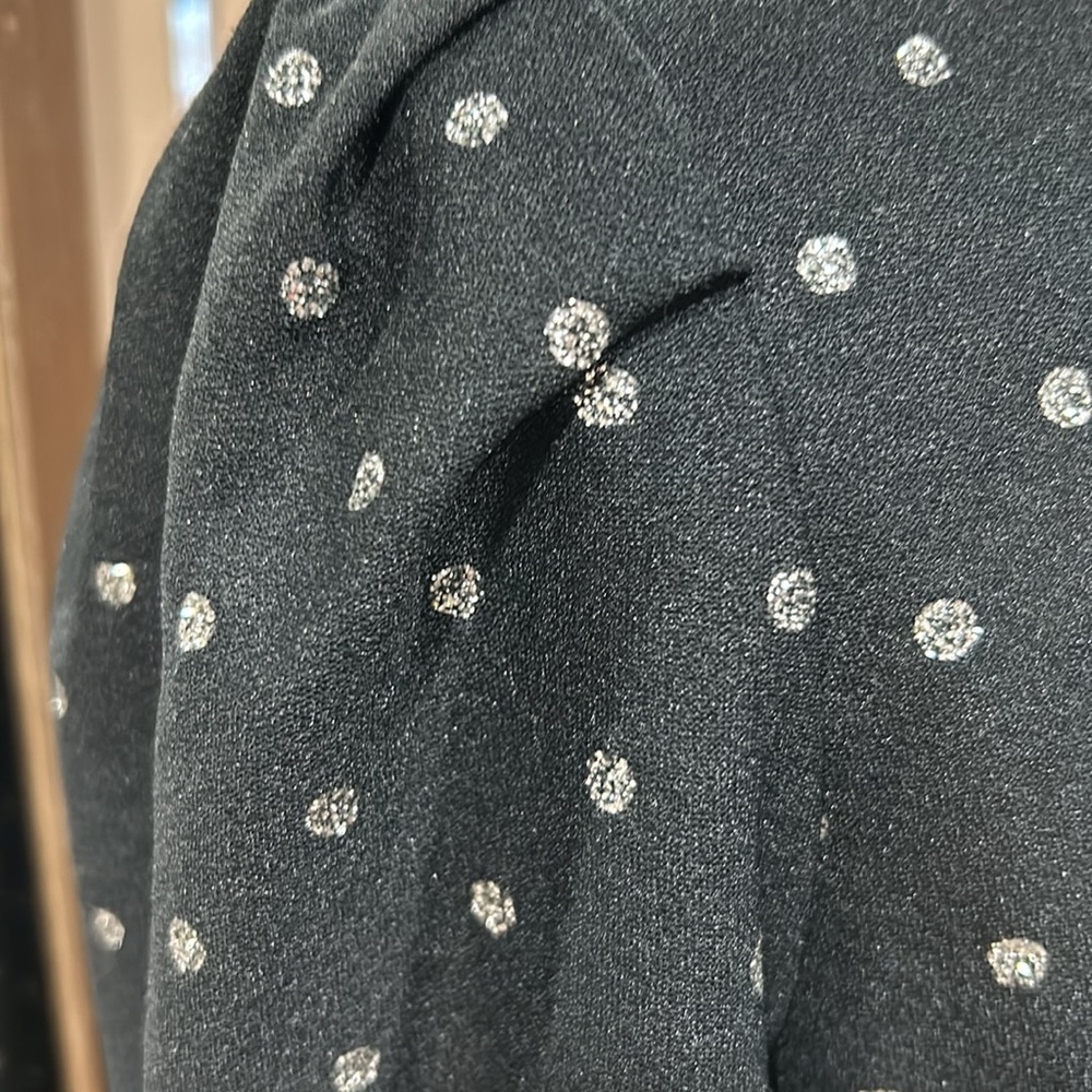 Jenny black with silver sparkling dots size XL. Vintage. - Picture 3 of 8